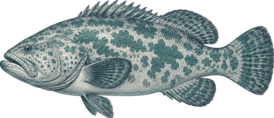Illustration of a goliath grouper