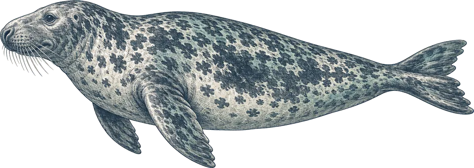 Illustration of a grey seal