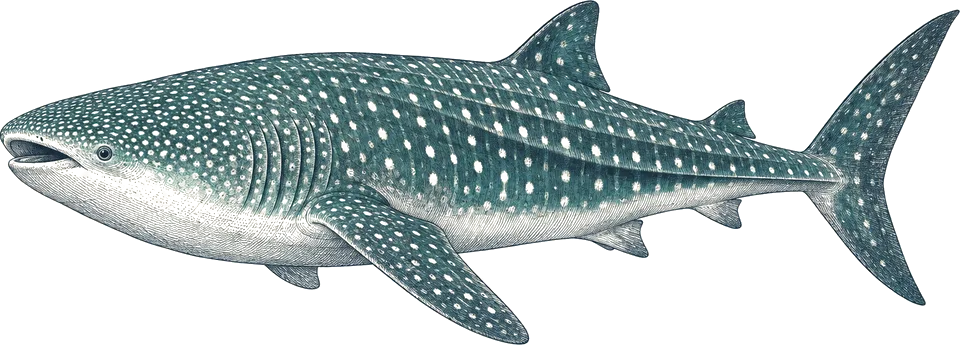 Illustration of a whale shark